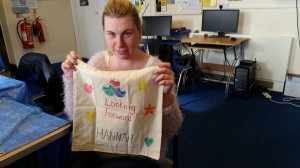 Our member enjoyed designing her own bag!